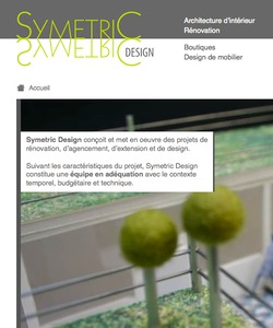 Interface du site de l’agence Symetric Design (http://www.symetric-design.com)